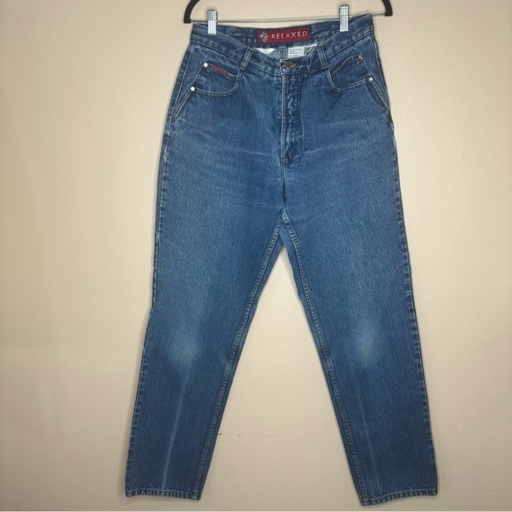 Posted VTG Size 12 Dark‎ Wash Vintage Western Denim Jeans High waisted bareback
